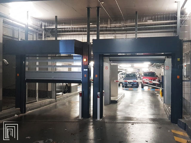 porte avvolgibili area parking